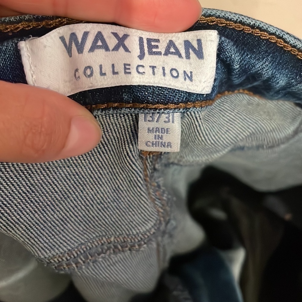 WAX JEANS STRAIGHT LEG Y2K style size 13 juniors - Picture 7 of 8